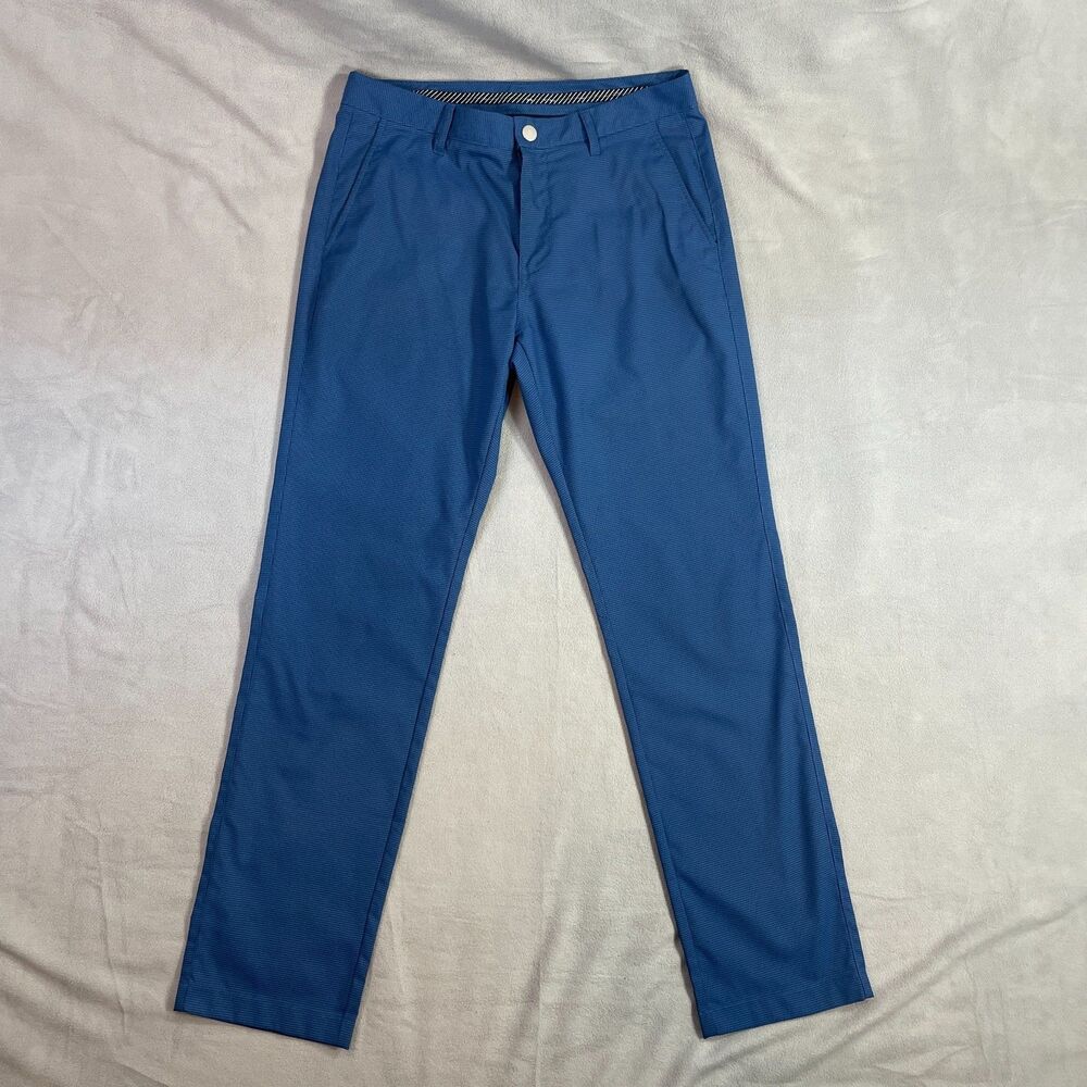 Bonobos Pants Mens 32x32  Blue Houndstooth Slim Fit Golf Performance Chino